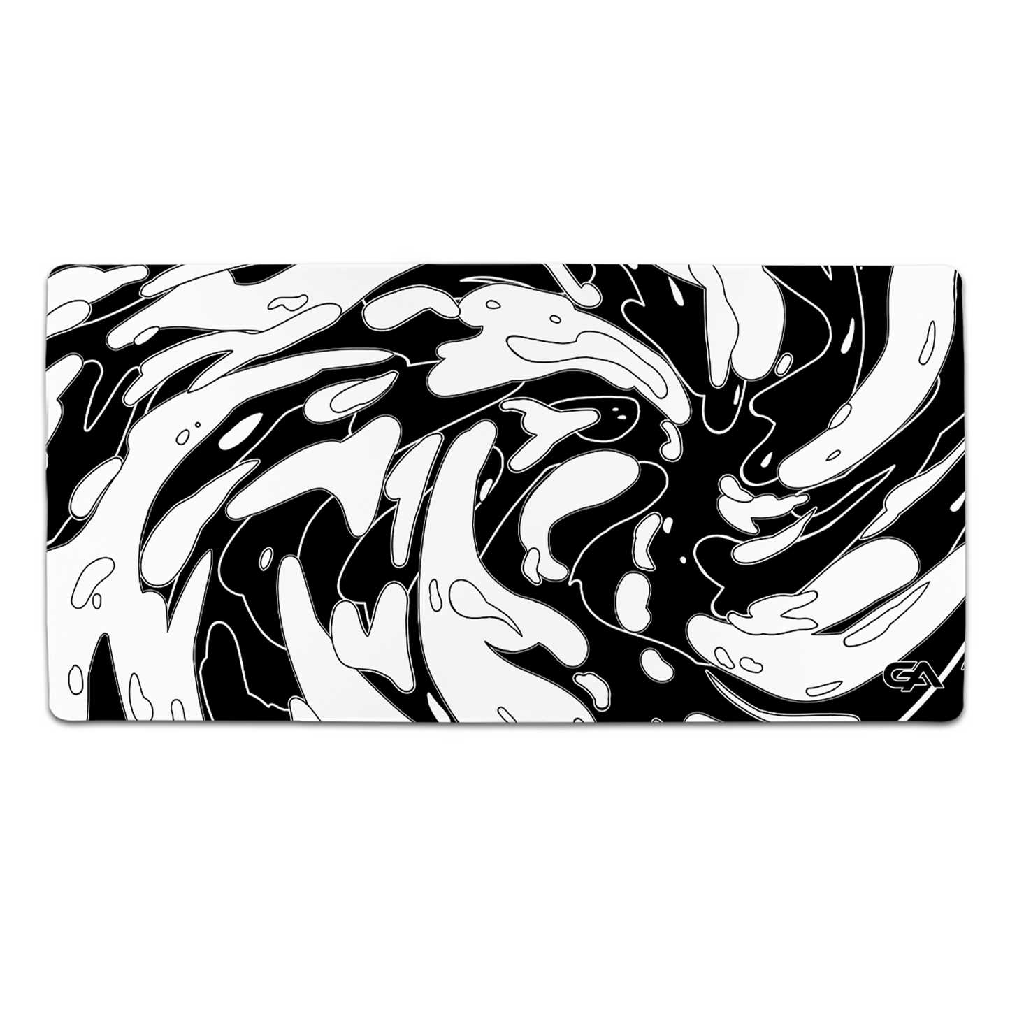 Yin Yang Monochrome Swirl Mousepad
