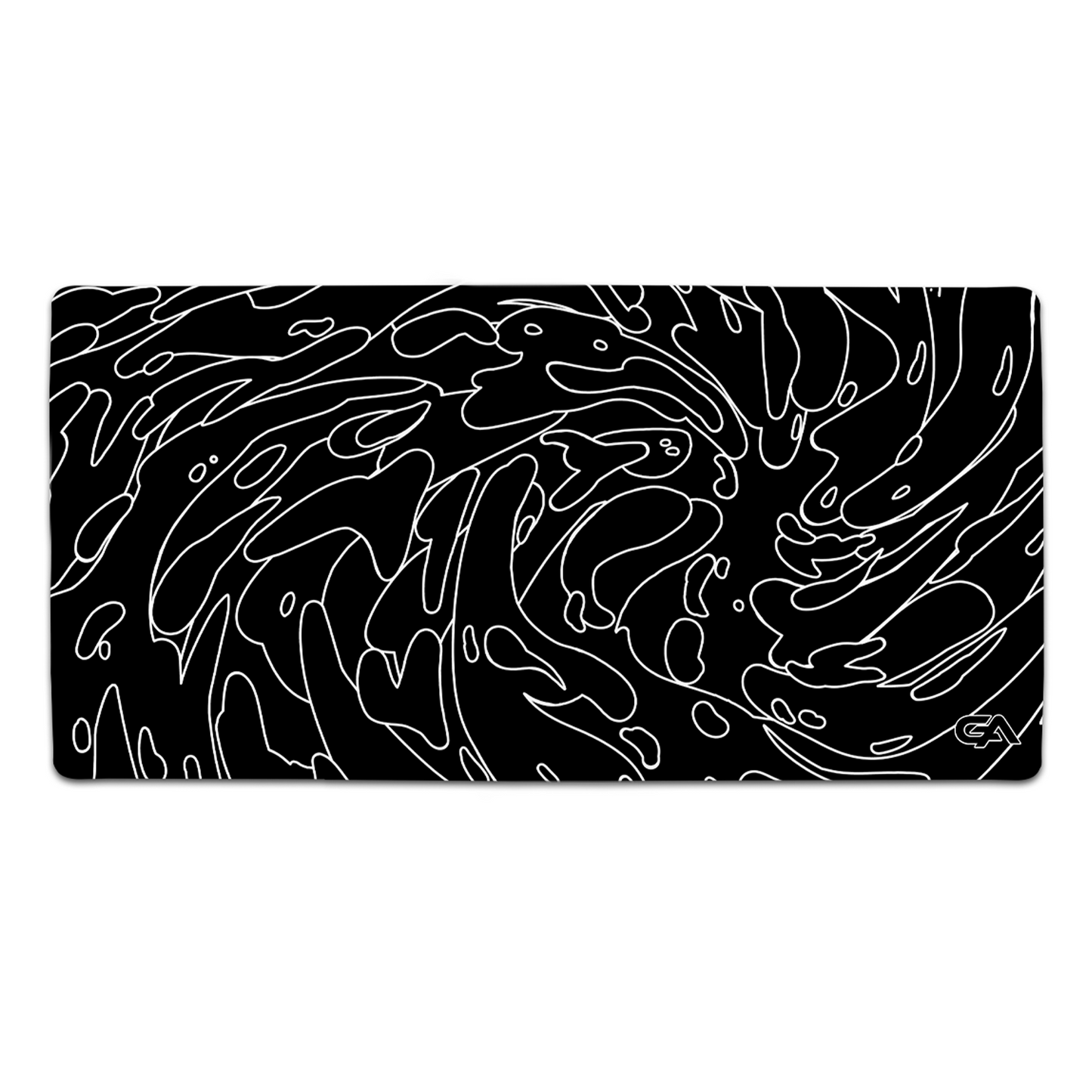 Black Monochrome Swirl Mousepad